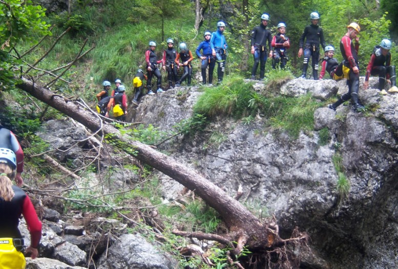 Spaß beim Canyoning in Flachau